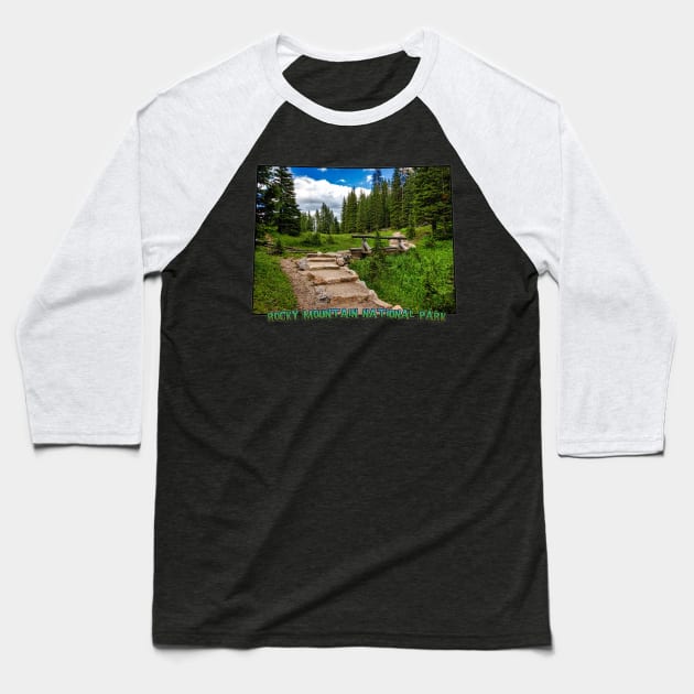 Colorado (Rocky Mountain National Park) Baseball T-Shirt by gorff